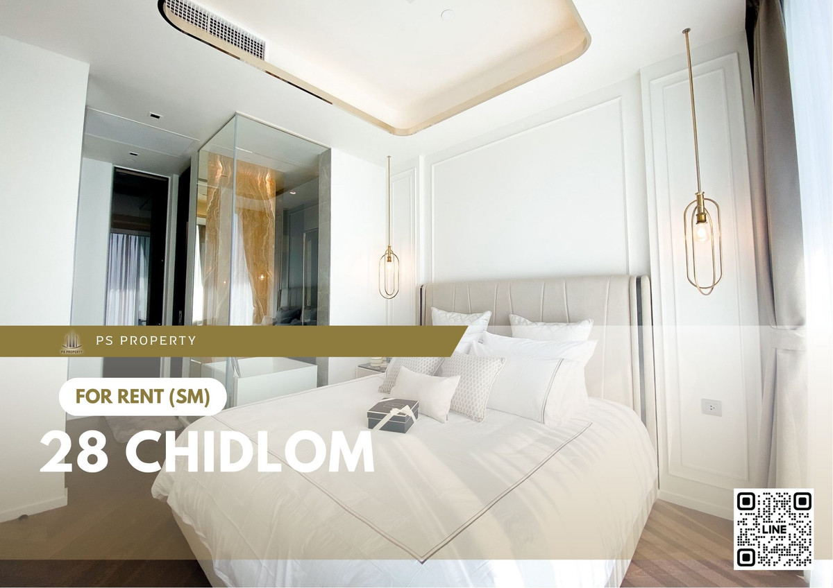 For RentCondoWitthayu, Chidlom, Langsuan, Ploenchit : For rent 📍 28 Chidlom 📍 Fully furnished and equipped, near BTS Chidlom