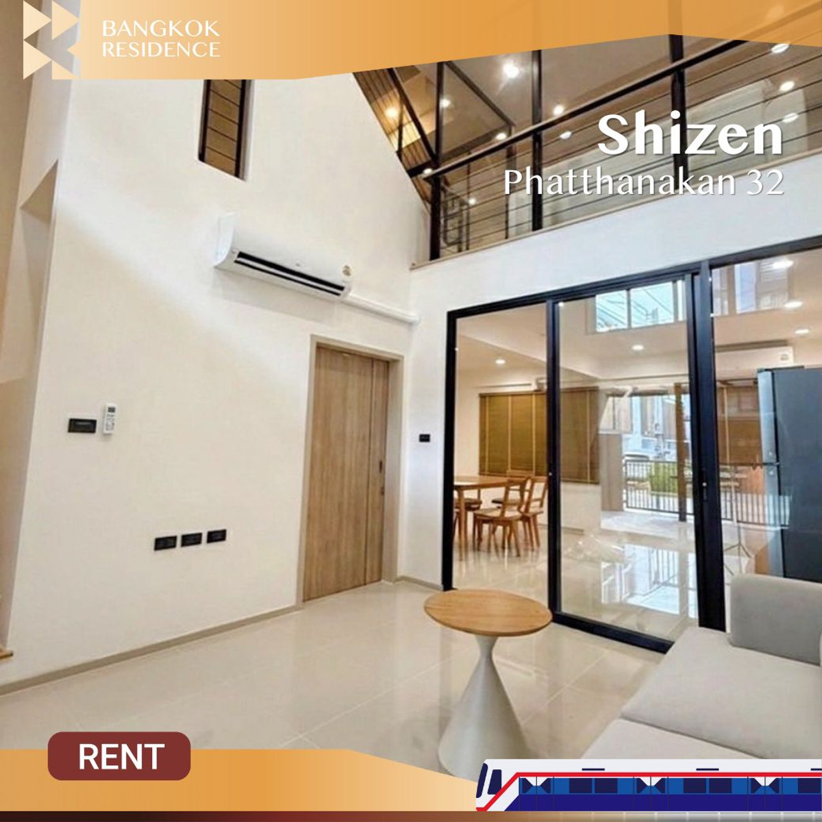 For RentTownhomePattanakan, Srinakarin :  Shizen Phatthanakan 32 🏡 3.5-Storey Corner Townhome – Fully-Furnished 💎 