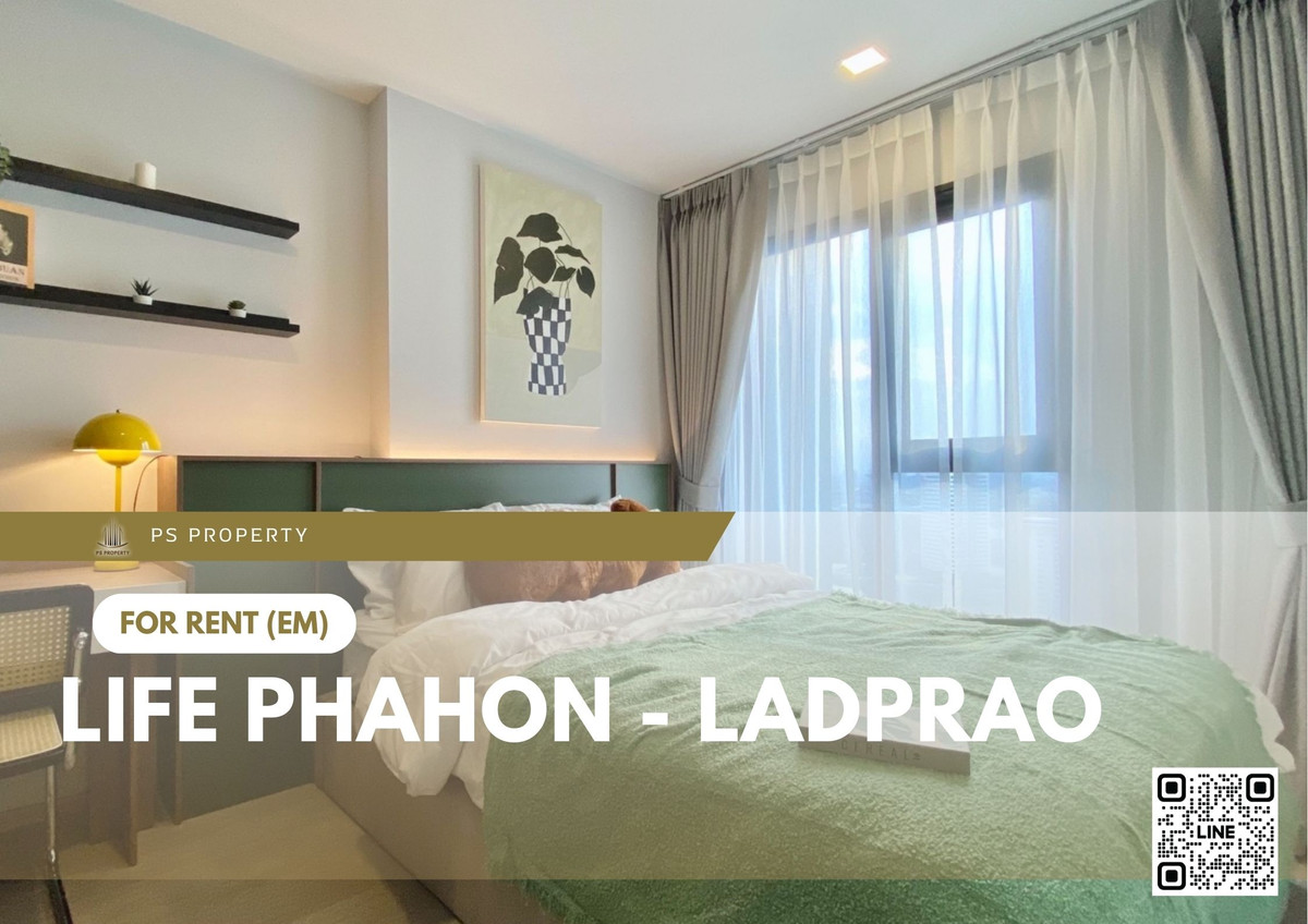 For RentCondoLadprao, Central Ladprao : For rent 🔥 Life Phahon - Ladprao 🔥 Fully furnished and equipped, near BTS Ha Yaek Lat Phrao