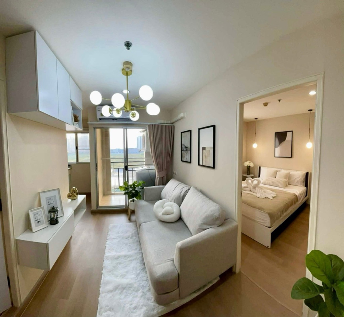 For RentCondoBangna, Bearing, Lasalle : For rent, Lumpini Mega City Bangna, separated rooms. Complete electrical appliances Ready to move in