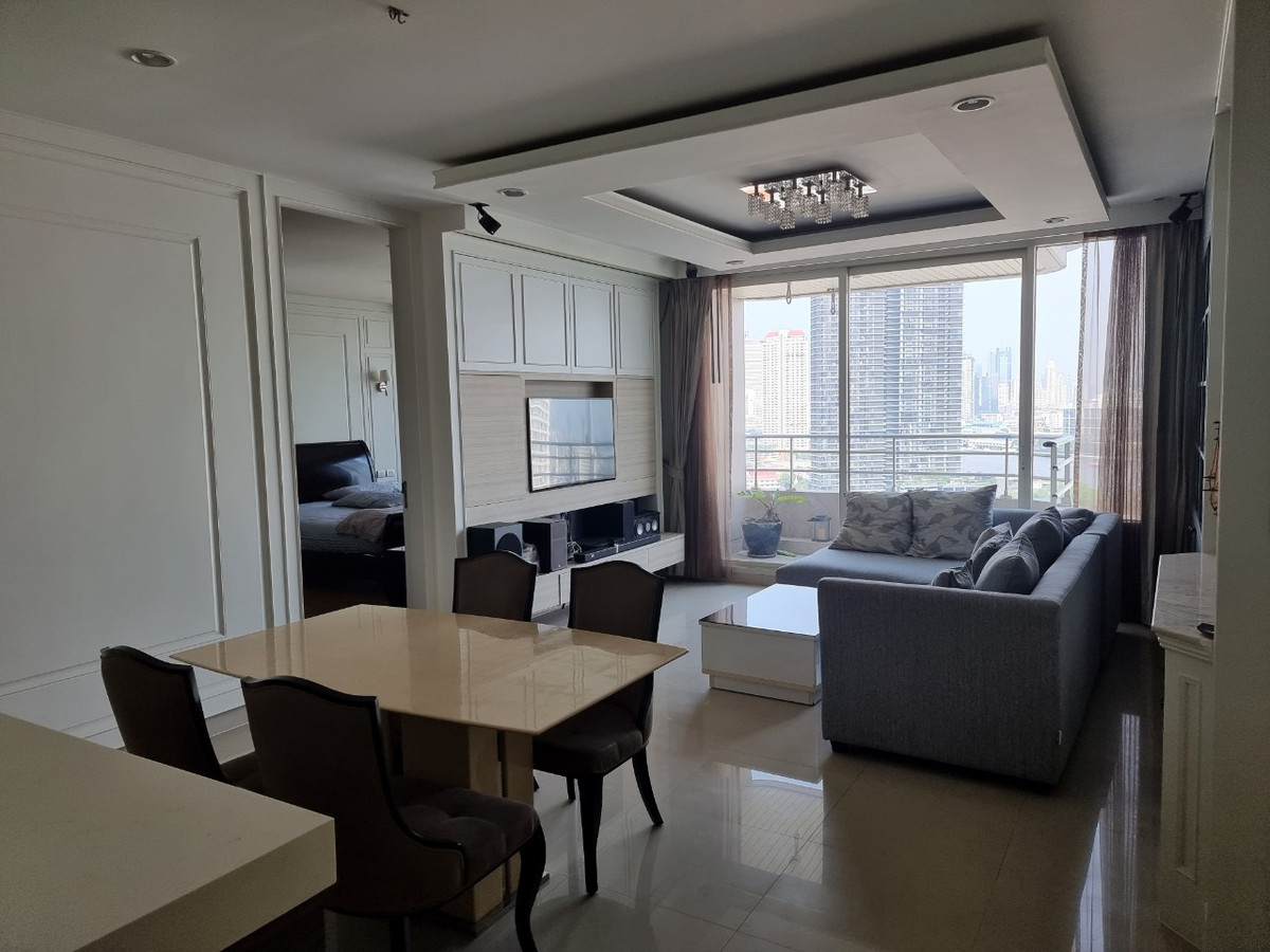 ให้เช่าคอนโดวงเวียนใหญ่ เจริญนคร : Unblocked view : ให้เช่า 2bedroom อาคารบี ห้องสวย Fully furnished 