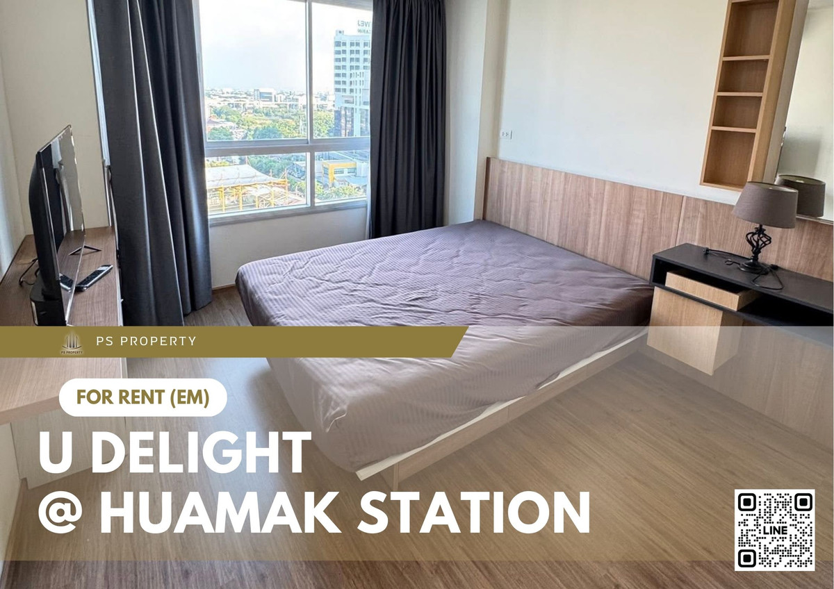 For RentCondoRamkhamhaeng, Hua Mak : For rent ✨ U Delight @ Huamak Station ✨ Fully furnished and equipped, near The Mall Ramkhamhaeng