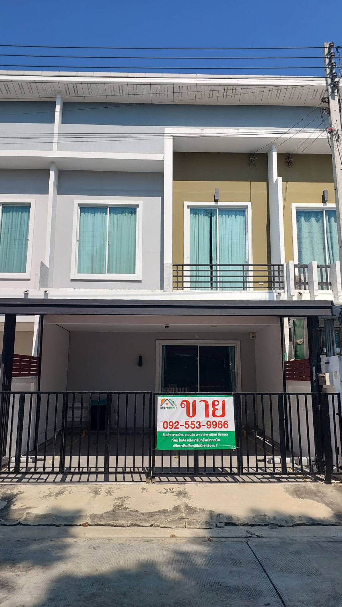 For SaleTownhomePathum Thani,Rangsit, Thammasat : Beautiful house, clear views on both sides! Modi Villa Rangsit 2 with Smart Home