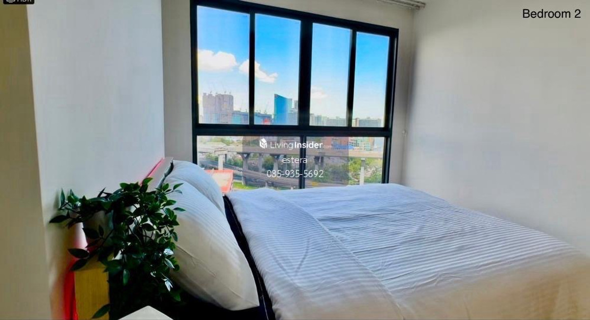 For RentCondoBangna, Bearing, Lasalle : For rent: IDEO O2, 2 bedrooms, 2 bathrooms, size 53 sq m., decorated, ready to move in.