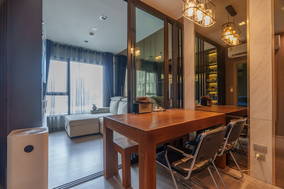 For RentCondoRama9, Petchburi, RCA : 🔥For rent🔥Life Asoke - Rama 9, city view + Airport Rail Link, fully furnished, ready to move in, next to the BTS, convenient transportation