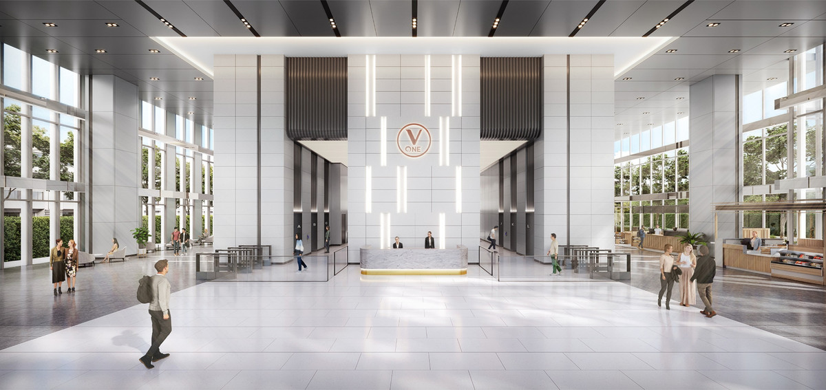 For RentOfficeRama9, Petchburi, RCA : Office Space V ONE Tower 88-299sqm For RENT Near MRT PhraRam 9 Central Rama 9