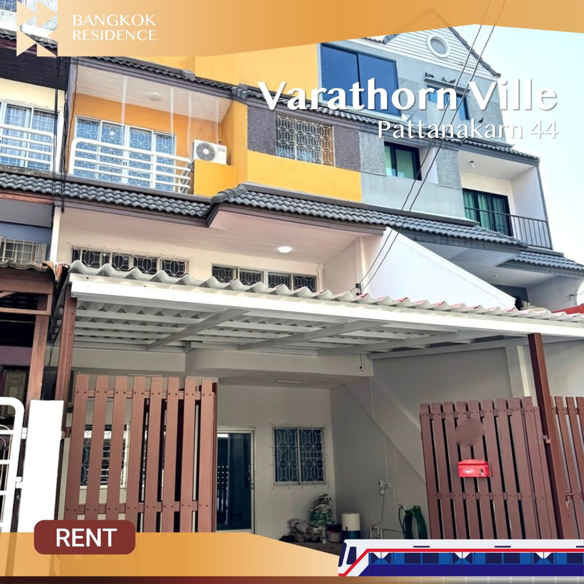 ให้เช่าทาวน์โฮมพัฒนาการ ศรีนครินทร์ :  Varathorn Ville Pattanakarn 44   🏡 ทาวน์โฮม 4 ชั้น ขนาดใหญ่ 5 ห้องนอน ⭐  