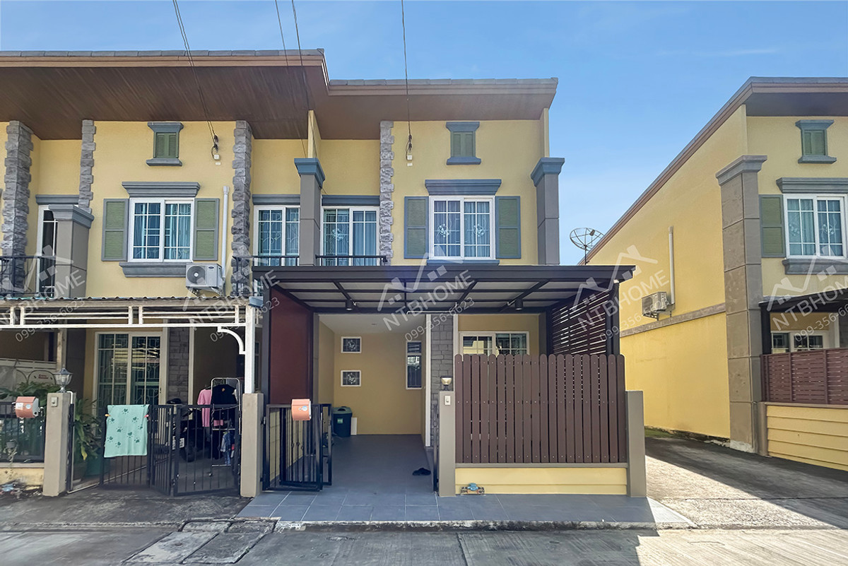 For SaleTownhomeNonthaburi, Bang Yai, Bangbuathong : Golden Town Rattanathibet, Sai Ma BTS station, corner plot, complete extension, ready to move in.