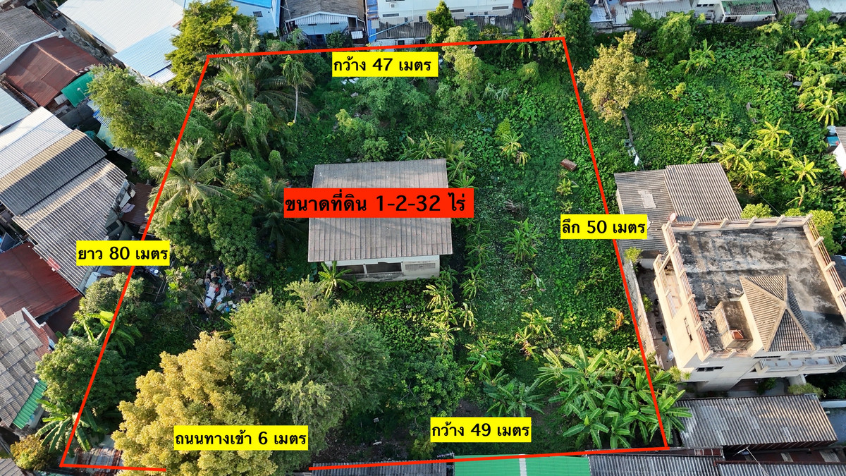 For SaleLandBang Sue, Wong Sawang, Tao Pun : Land for sale 1-2-32 rai, Wong Sawang 19, Soi 2, near MRT Wong Sawang.