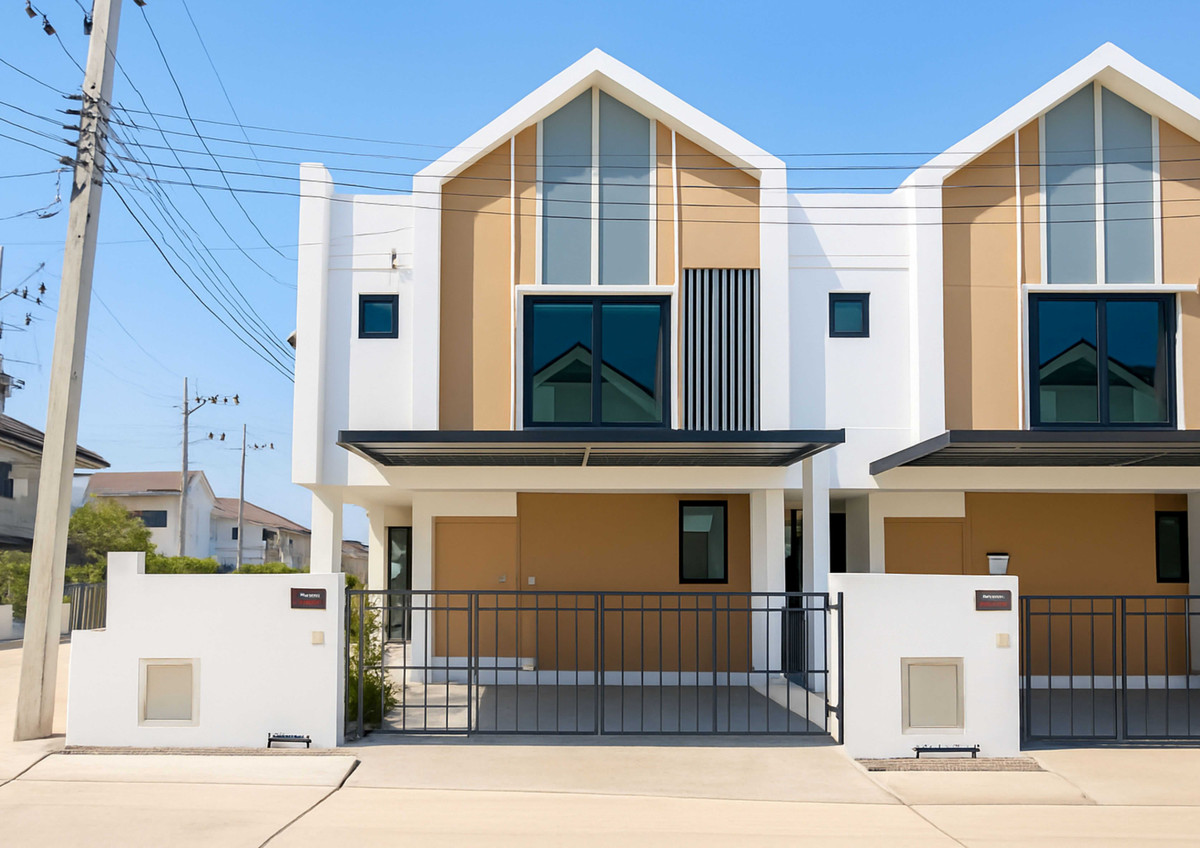 TownhomePattaya, Bangsaen, Chonburi : Corner Townhome for Sale: Villa Forest Project, 147 sqm, near Ban Bueng Hospital