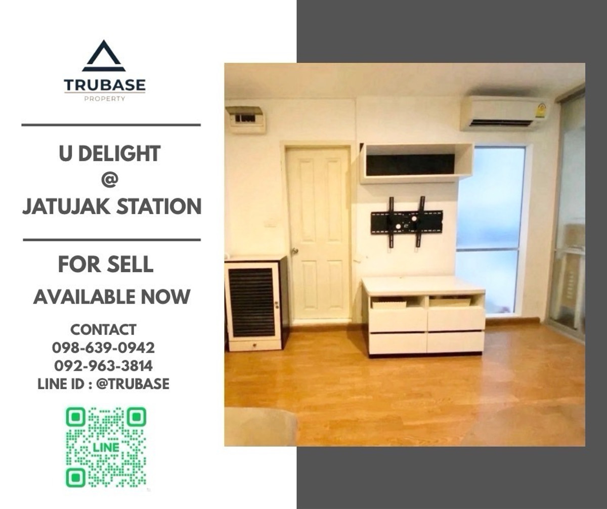 For SaleCondoSapankwai,Jatujak : 📍Condo for sale U Delight @ Chatuchak Station ✨ Good location, convenient travel, near BTS Mo Chit and MRT Chatuchak 🚆🛣️