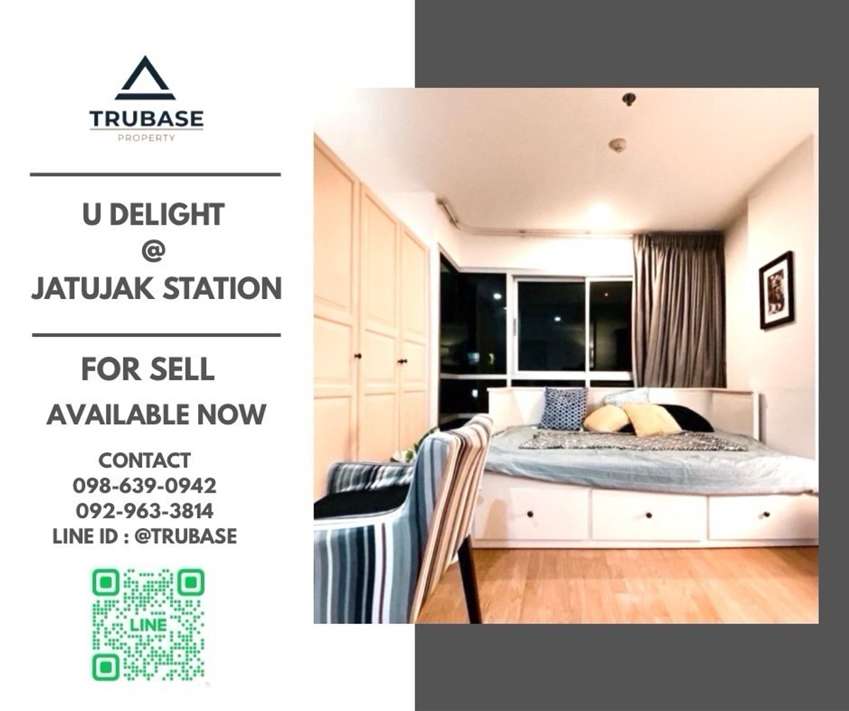 For SaleCondoSapankwai,Jatujak : 📍Condo for sale U Delight @ Chatuchak Station ✨ Good location, convenient travel, near BTS Mo Chit and MRT Chatuchak 🚆🛣️