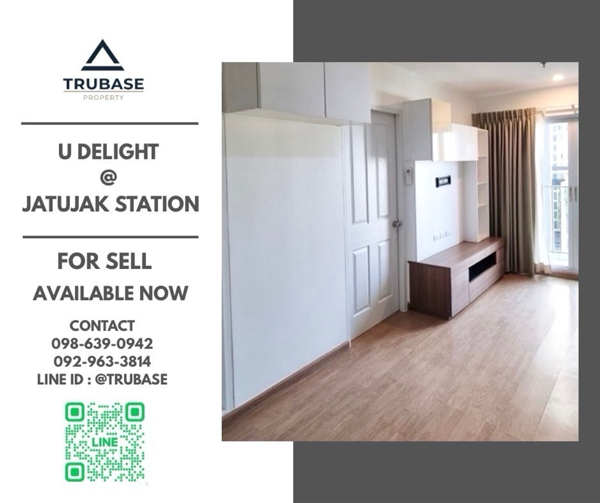 For SaleCondoSapankwai,Jatujak : 📍Condo for sale U Delight @ Chatuchak Station✨ Good location, convenient travel, near BTS Mo Chit and MRT Chatuchak 🚆🛣️