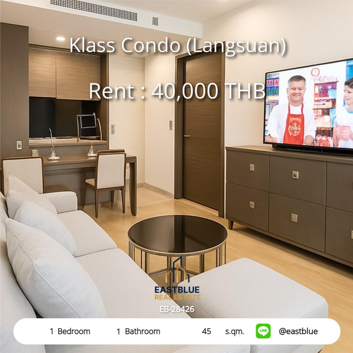 For RentCondoPattanakan, Srinakarin : Rent a condo at Klass Condo, 1 bedroom, in the heart of Chidlom
Beautiful view, 45 sqm. Special price 40,000 THB/month!