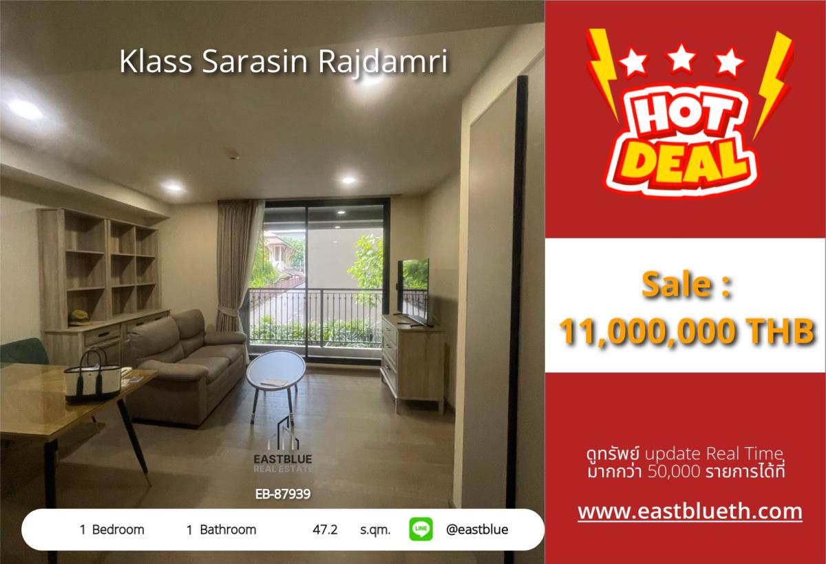 For SaleCondoPattanakan, Srinakarin : ราคาจริงรวมค่าใช้จ่ายแล้วคอนโดหรูใจกลางราชดำริ! วิวเมืองสวย 1 ห้องนอน 47.2 ตร.ม. 
พร้อมอยู่ ใกล้ BTS ราชดำริ เพียง 11 ล้านเท่านั้น!