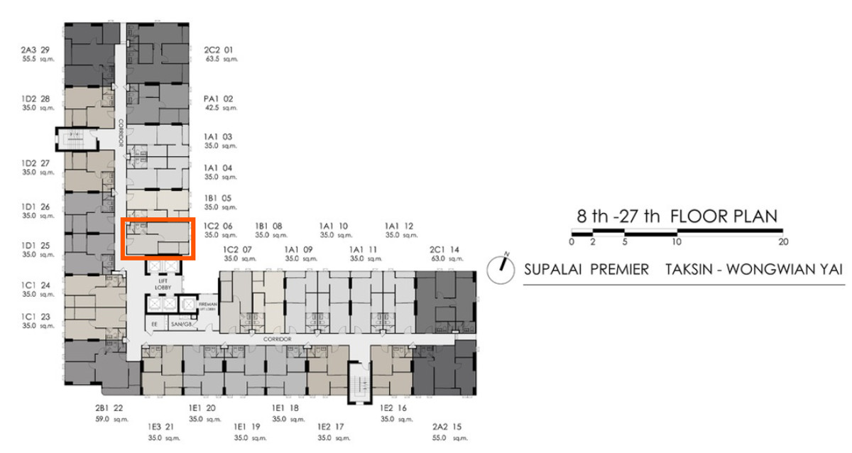 ขายคอนโดวงเวียนใหญ่ เจริญนคร : 🔥ขายใบจองเท่าทุน ราคา 60,000 บาท 🔥 ชั้น 16 คอนโด Supalai Premier ตากสิน-วงเวียนใหญ่ (เจ้าของขายเอง)💕ขนาด 35 ตร.ม.