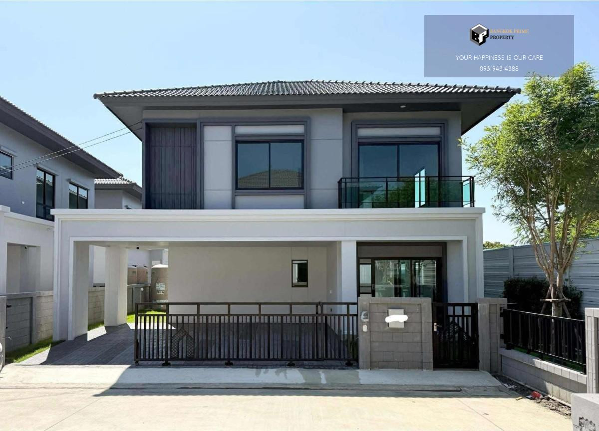 For RentHouseBangna, Bearing, Lasalle : BRITANIA Bangna-Srivaree | New house decorated and ready to move in. Location at the end of the alley. New fully-furnished home, corner plot at the end of the lane, fully equipped with furniture New fully-furnished home, corner plot at the end of the lane