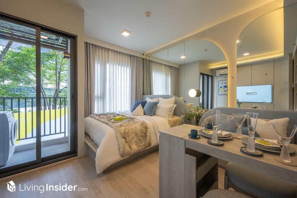 Sale DownCondoKasetsart, Ratchayothin : Selling down payment Cobe Kaset - Sripatum, 12th floor, Studio room, garden view, Kasetsart University, owner selling it himself.