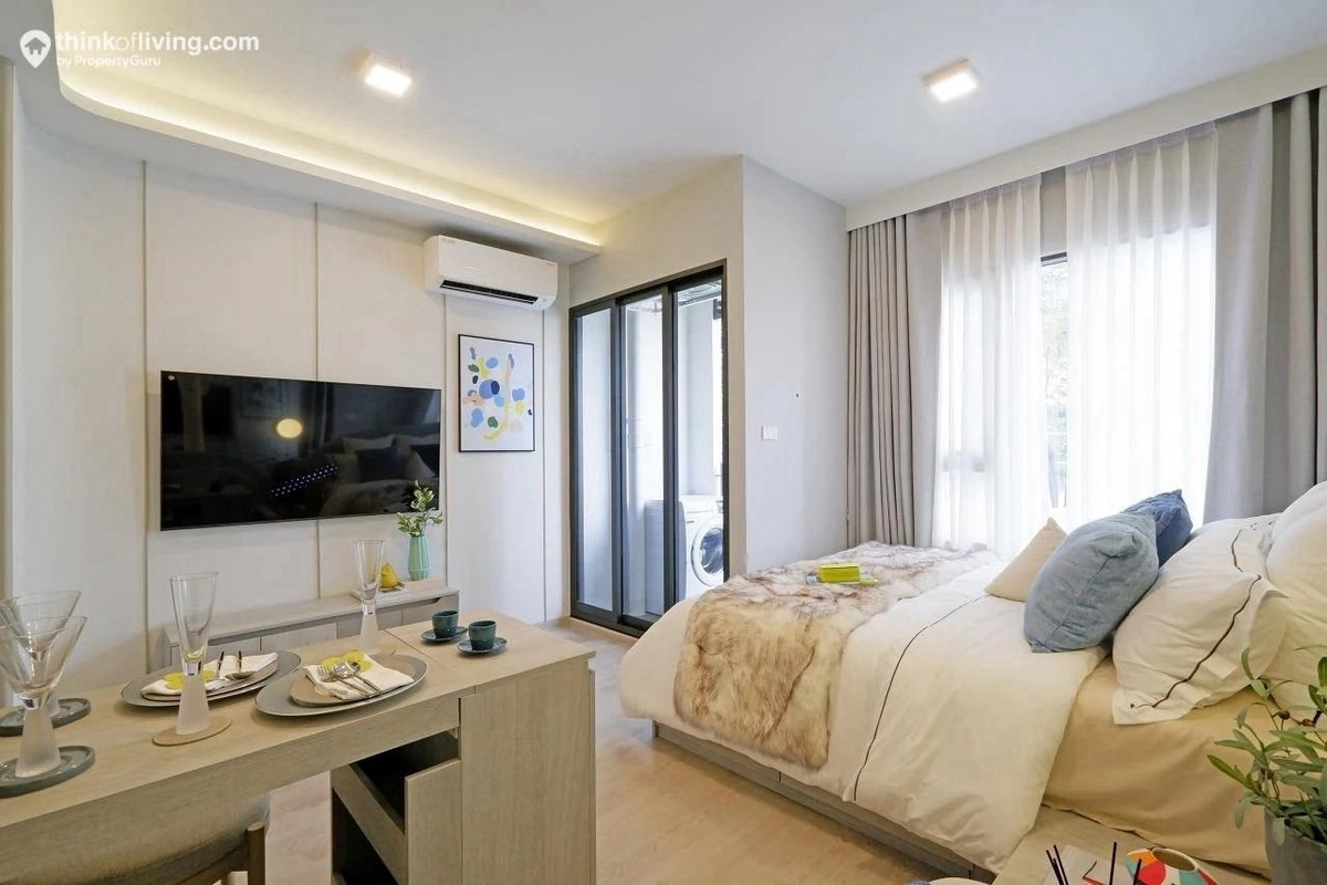 Sale DownCondoKasetsart, Ratchayothin : Selling down payment Cobe Kaset - Sripatum, 12th floor, Studio room, garden view, Kasetsart University, owner selling it himself.