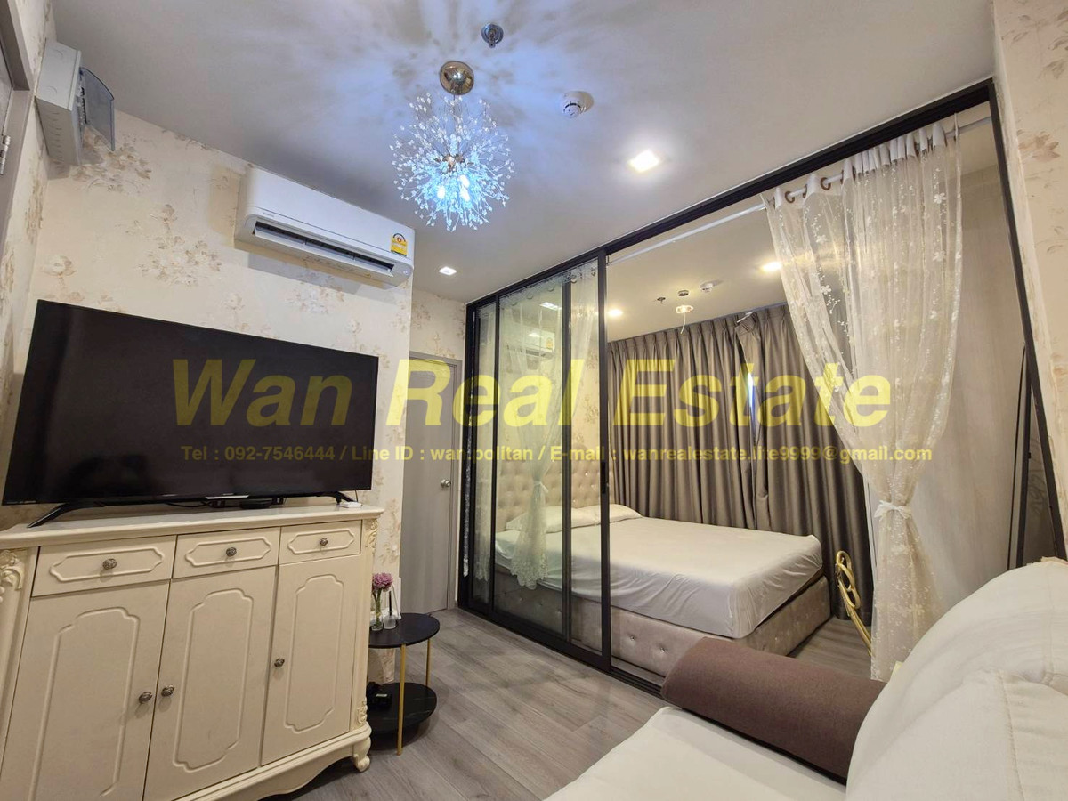 For RentCondoRattanathibet, Sanambinna : For rent: The Politan Aqua, 11th floor, garden view, river, fully furnished, ready to move in, economical price.