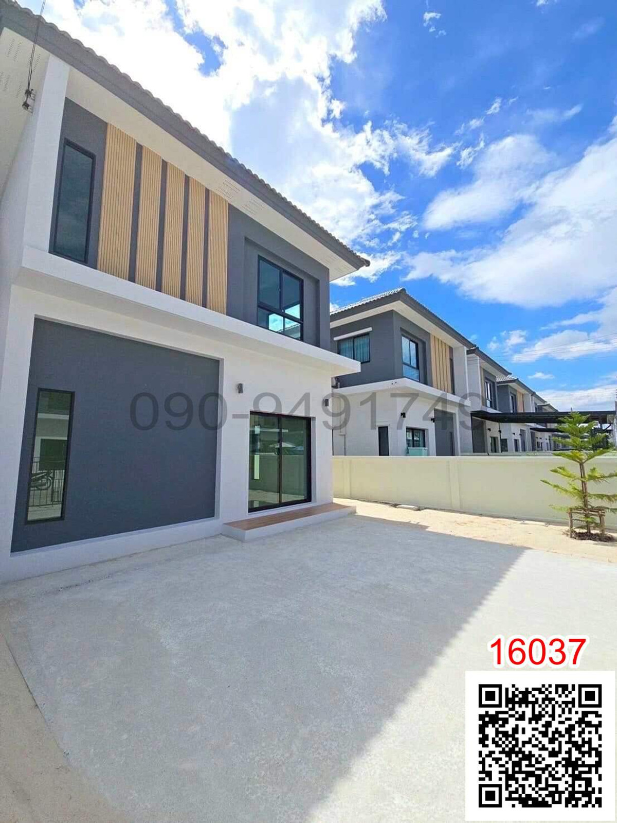 For RentHousePathum Thani,Rangsit, Thammasat : For rent: New 2-story detached house, never rented out, CPN Village, Nin Wongwaen-Lam Luk Ka, Khlong 6.