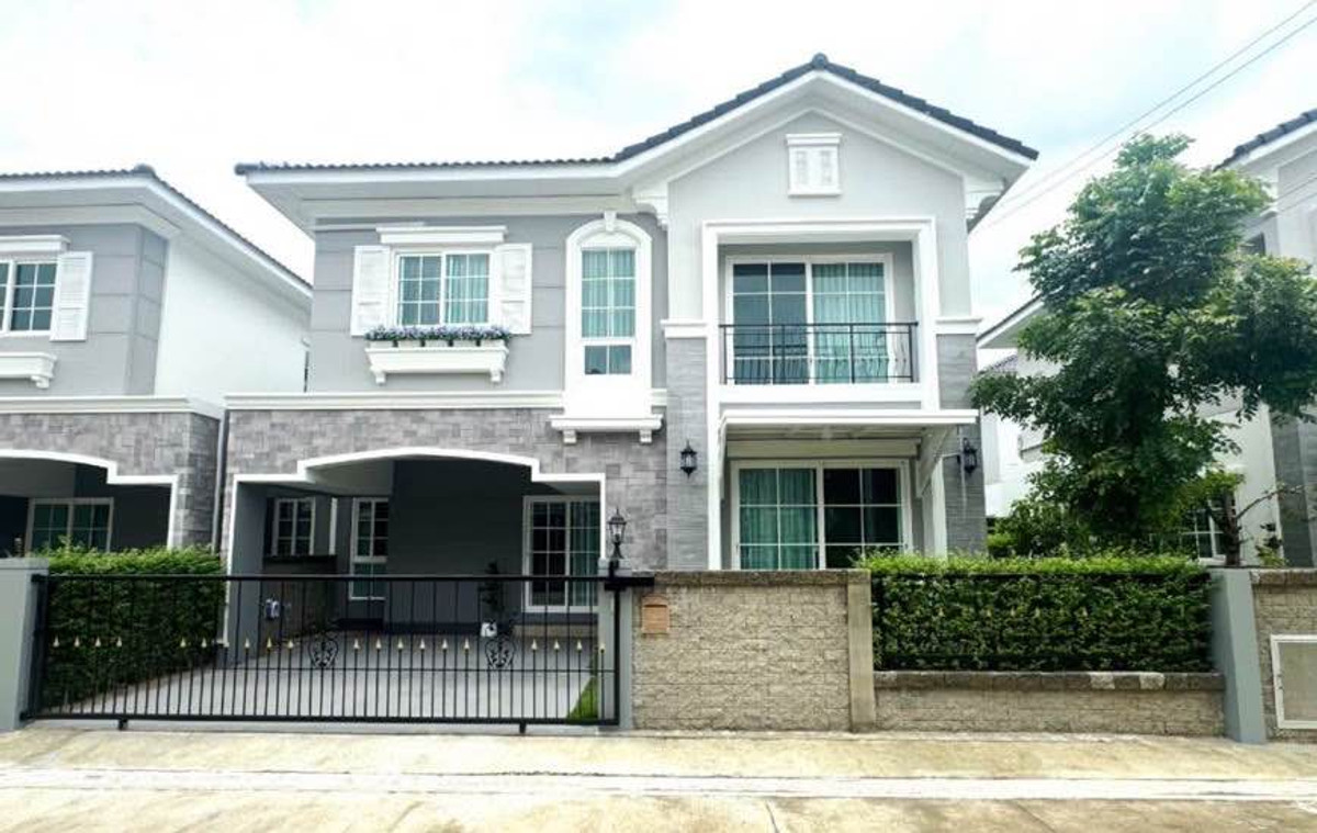 For RentHouseSamut Prakan,Samrong : Single house for rent, Golden Neo Sukhumvit-La Salle, beautifully decorated, fully furnished, ready to move in.
