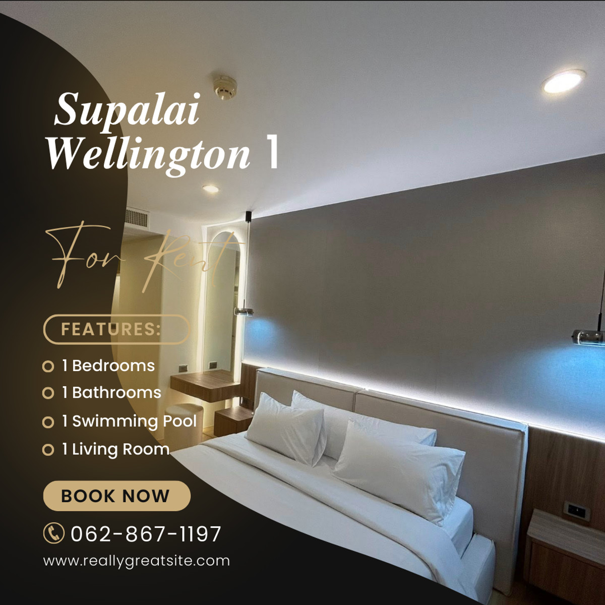 For RentCondoRama9, Petchburi, RCA : 🔥(𝑹𝒆𝒏𝒕) 𝑺𝒖𝒑𝒂𝒍𝒂𝒊 𝑾𝒆𝒍𝒍𝒊𝒏𝒈𝒕𝒐𝒏 1 🔥 Supalai Wellington 1 🔥