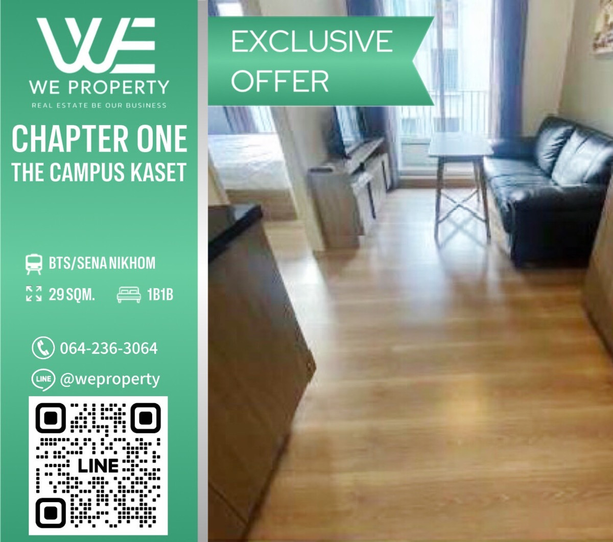 For SaleCondoKasetsart, Ratchayothin : 1Bed good price⭐Chapter One The Campus Kaset (Chapter One The Campus Kaset)