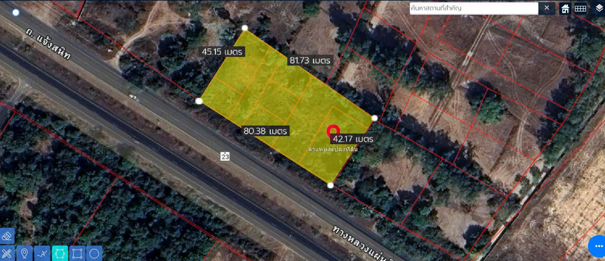 ขายที่ดินอุบลราชธานี : ขายที่ดินติดถนนแจ้งสนิท อุบลราชธานี ที่ดินหน้ากว้าง หันทิศตะวันตกเฉียงใต้ ผังสีเขียว เหมาะลงทุนโรงงาน โกดัง ศูนย์กระจายสินค้า โรงแรม และปั๊มน้ำมัน