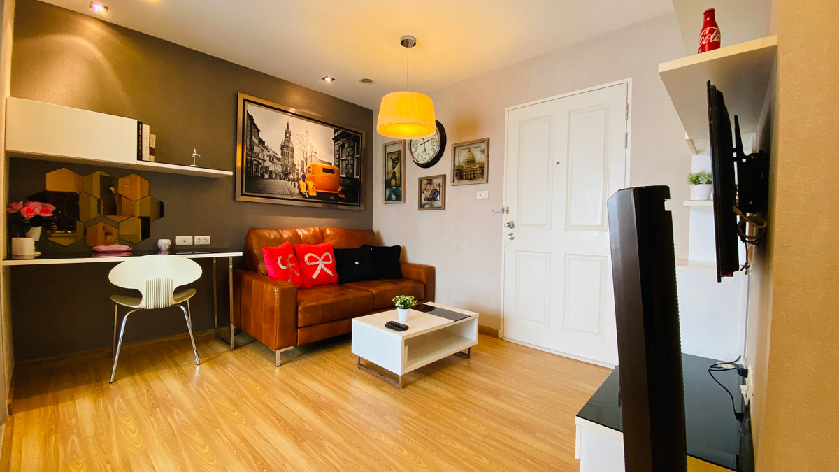 For RentCondoRama3 (Riverside),Satupadit : Urgent rent 💥 The Trust Residence Ratchada-Rama 3, high floor, complete electrical appliances, with 2 air conditioners.