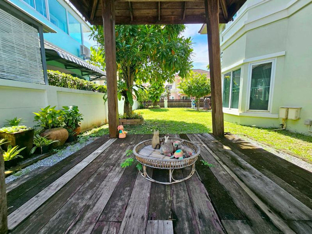 For SaleHousePathum Thani,Rangsit, Thammasat : Single house for sale, 90 sq m, Charlotteville Village. (Charlotte's Ville) Soi Hathairat 74 - Sai Mai, beautiful garden, ready to move in. Bueng Kham Proi Subdistrict, Lam Luk Ka District, Pathum Thani