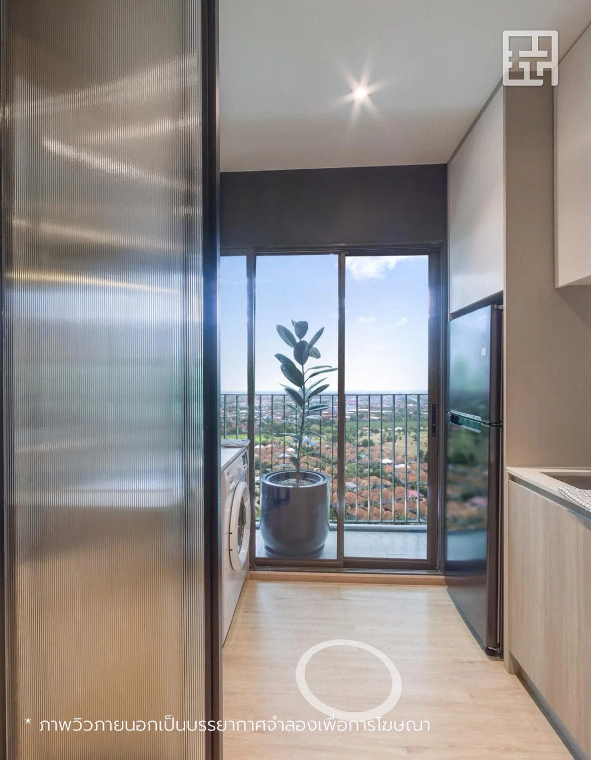 ขายดาวน์คอนโดเลียบทางด่วนรามอินทรา : ขายดาวน์ คอนโด Noble Create เอกมัย–รามอินทรา (30.10 ตร.ม.) 1 นอน  ติด Crystal Park ประดิษฐ์มนูธรรม