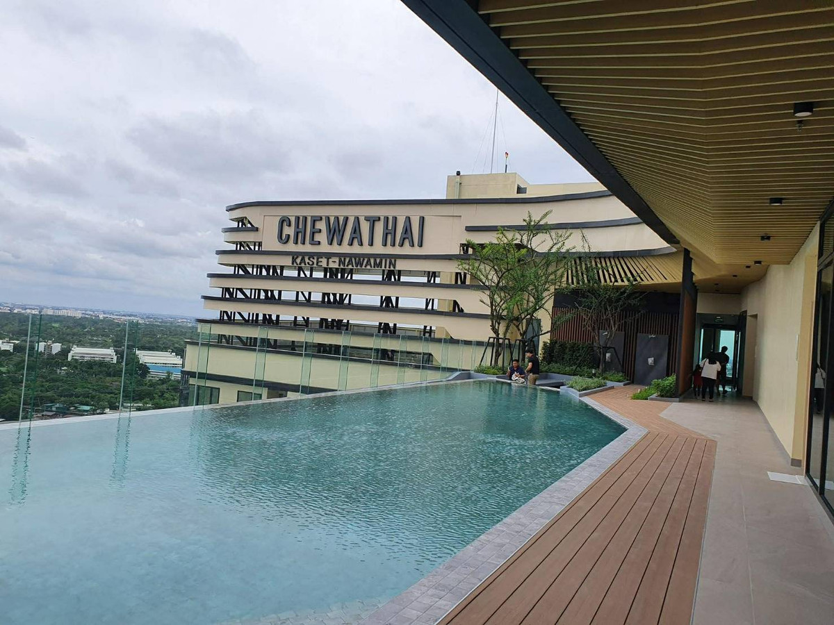 For RentCondoKasetsart, Ratchayothin : For rent Chewathai Kaset-Nawamin (28 sq m.), corner room, ready to move in.