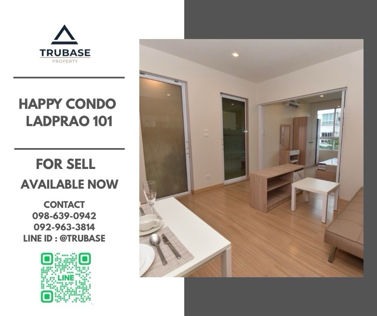For SaleCondoLadprao101, Happy Land, The Mall Bang Kapi : 🌈Condo for sale Happy Condo Ladprao 101 (Happy Condo Ladprao 101)