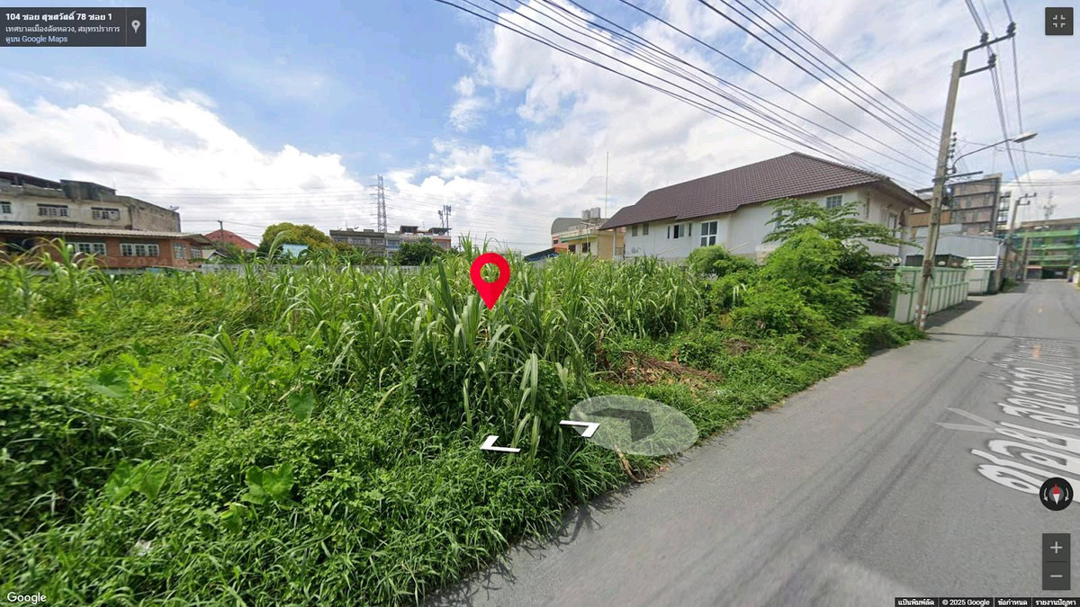 For SaleLandRathburana, Suksawat : สายโรงงาน–โกดังห้ามพลาด! ที่ดินสีม่วง 150 ตร.วา สุขสวัสดิ์ 78 ซอย 1 พระประแดง ถนนกว้าง 6 เมตร • สิบล้อเข้าถึงง่าย • ราคาดีที่สุดในย่านนี้