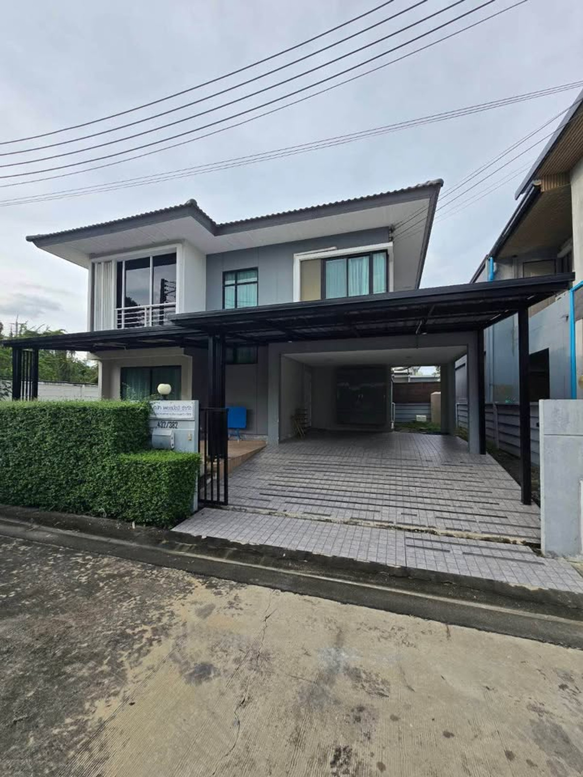 For RentHousePathum Thani,Rangsit, Thammasat : HR3091 For rent, 2-story detached house, Delight Project. Don Mueang-Rangsit, fully furnished, convenient travel, near the Red Line.