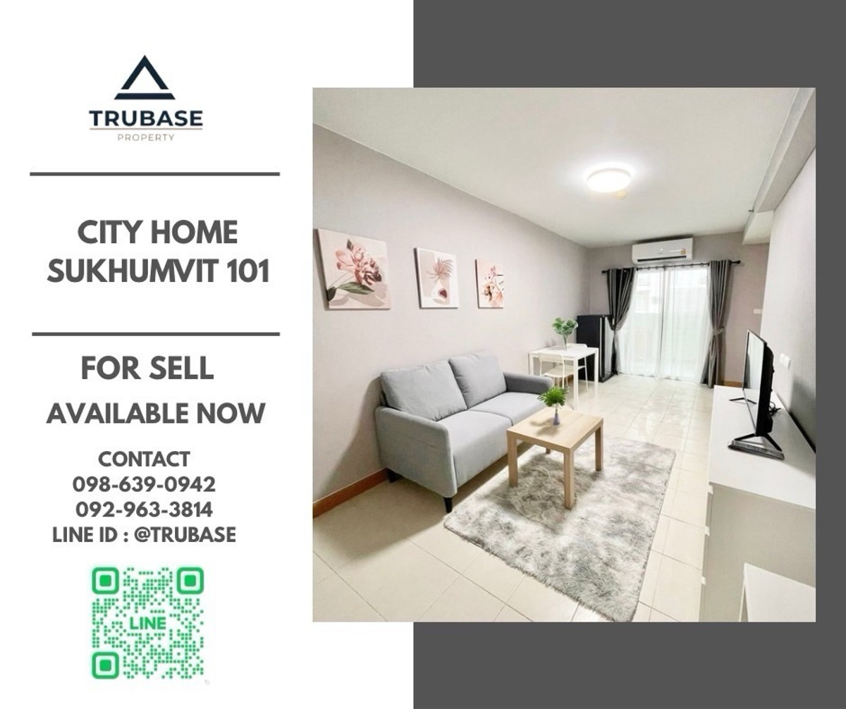 For SaleCondoOnnut, Udomsuk : 📍Beautiful room for sale City home sukhumvit 101 near BTS Udomsuk 📍