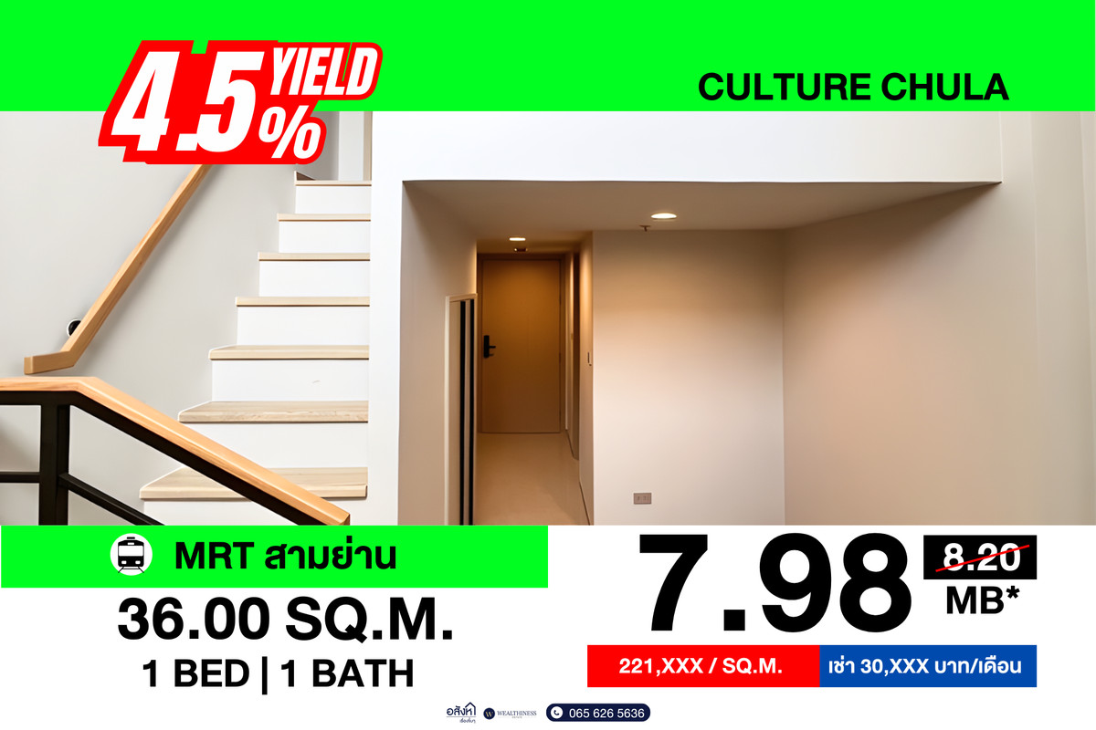 For SaleCondoSiam Paragon ,Chulalongkorn,Samyan : 🔥 Rare Item! Duplex in the Chula–Samyan area! The best value of the year! 💰 📞: 065-626-5636