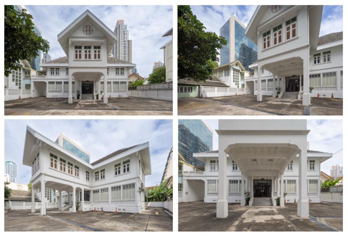 For RentOfficeSathorn, Narathiwat : Thai house for rent for office, 14 parking spaces, location in Sathorn 12 area, near the embassy and BTS St. Louis, connected to Soi Silom 9.