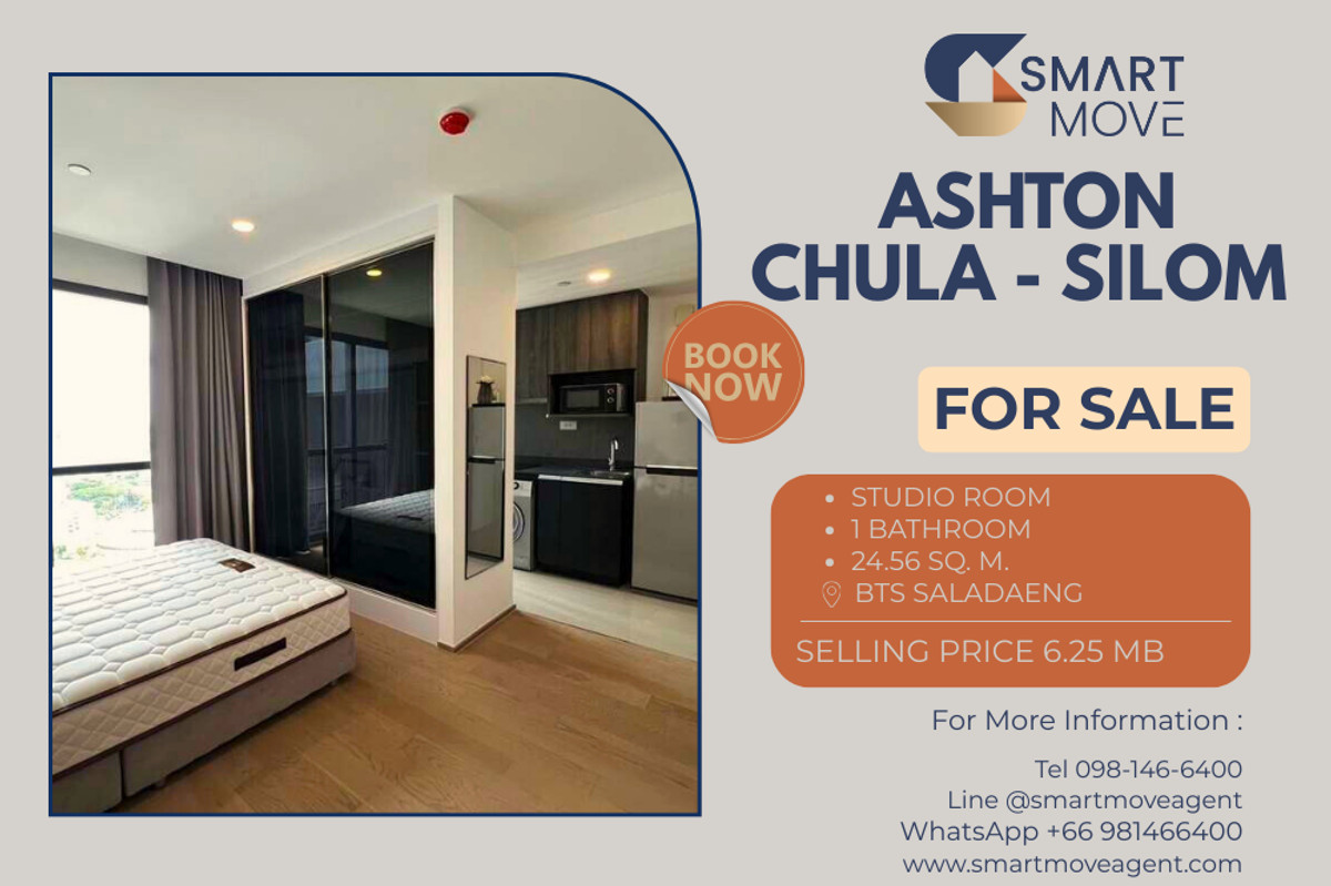 For RentCondoSiam Paragon ,Chulalongkorn,Samyan : 🔥 Sale with tenant !!🔥 high floor 25++, North Facing, modern style!! Code C20251200016..........Ashton Chula - Silom, Studio room, 1 bathroom, furnished, Special Deal!! 📣📣