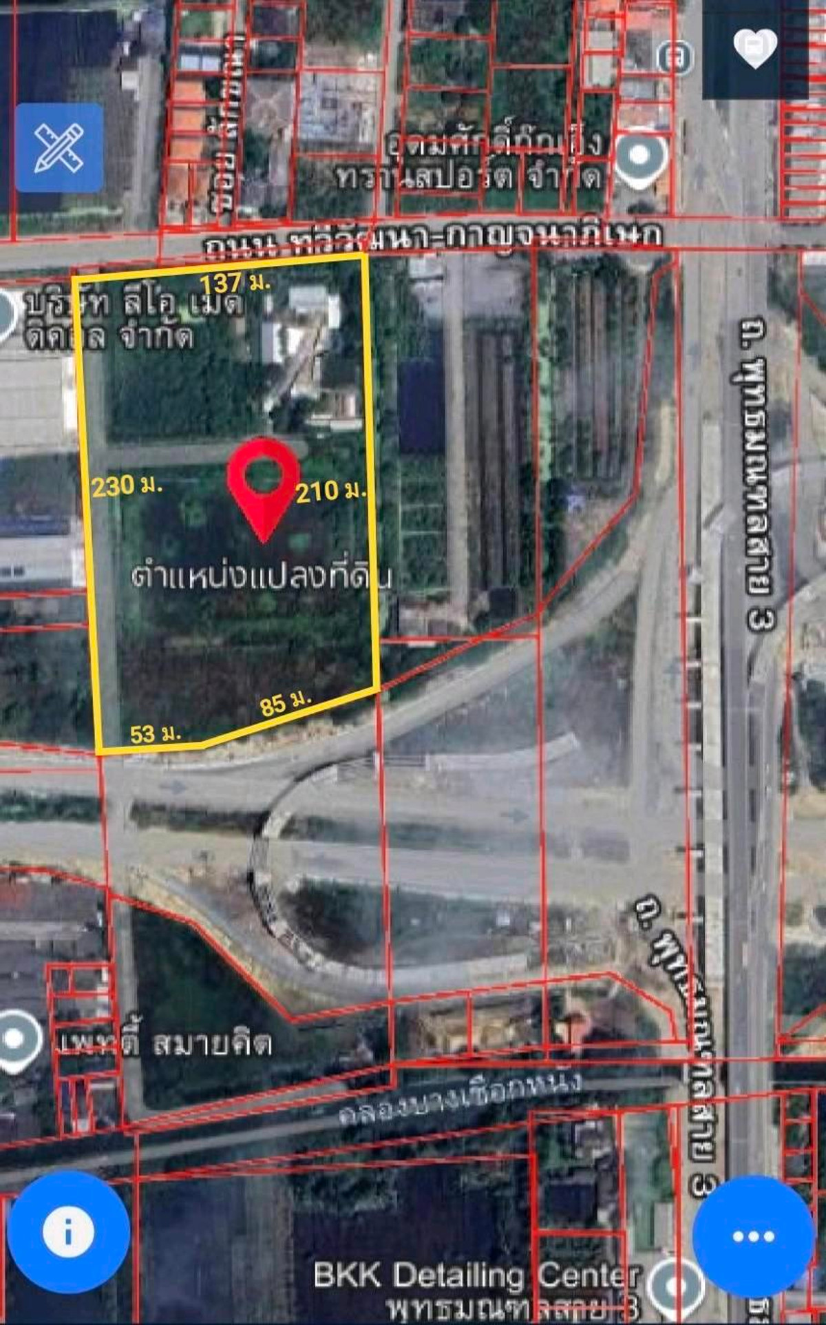 For SaleLandPhutthamonthon, Salaya : Land next to Road 4 - Phran Nok 
and next to Thawi Watthana-Kanchanaphisek Road