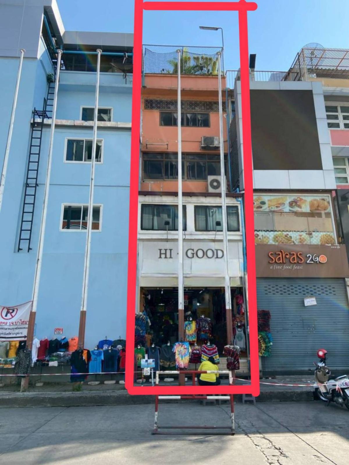 For SaleShop HouseRatchathewi,Phayathai : For Sale , 5-storey commercial building next to Indra Hotel, Pratunam, commercial area