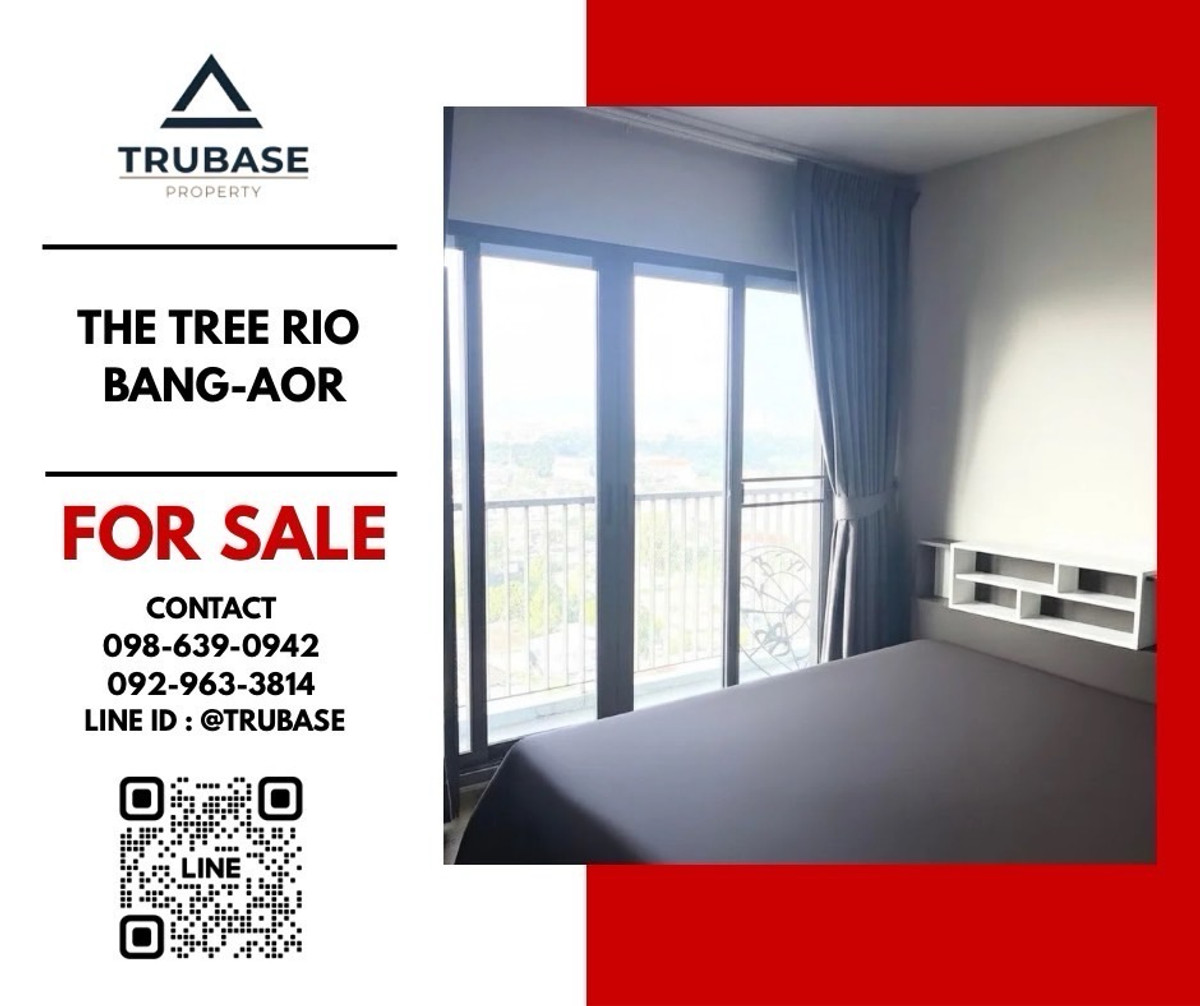For SaleCondoPinklao, Charansanitwong : 📍For sale The tree rio bang-aor, next to MRT Bang O and near Yanhee Hospital 📍