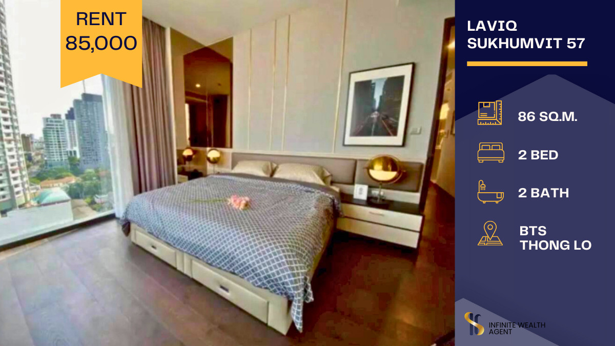 For RentCondoSukhumvit, Asoke, Thonglor : Premium living in the heart of Thonglor 🌟 Extra spacious, beautifully designed 📸 Ready for you today! at Laviq Sukhumvit 57