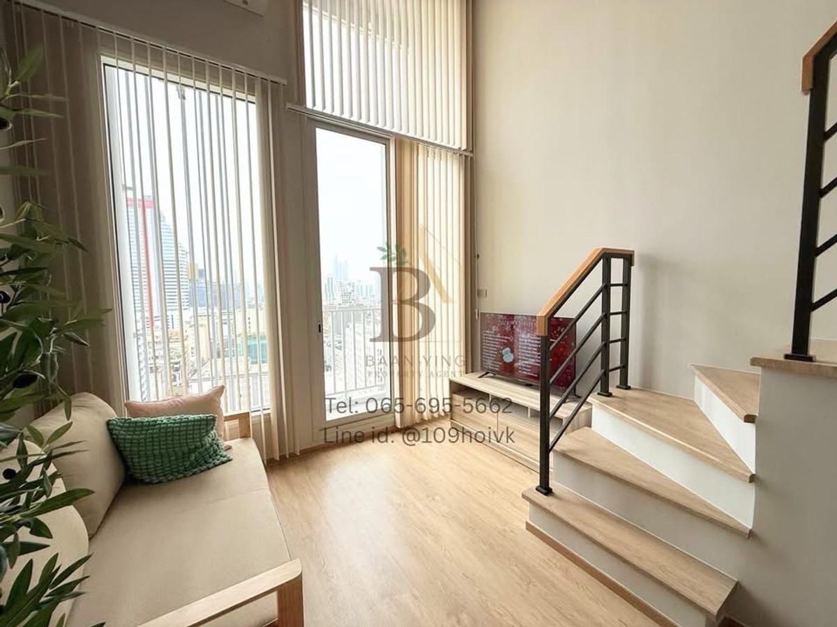 ให้เช่าคอนโดสยาม จุฬา สามย่าน : ห้องนี้เงียบไม่ได้ยินเสียงถนน🌟❗️มีโซฟาเบด เครื่องซัก-อบผ้า พร้อมอยู่ค่ะ🔥