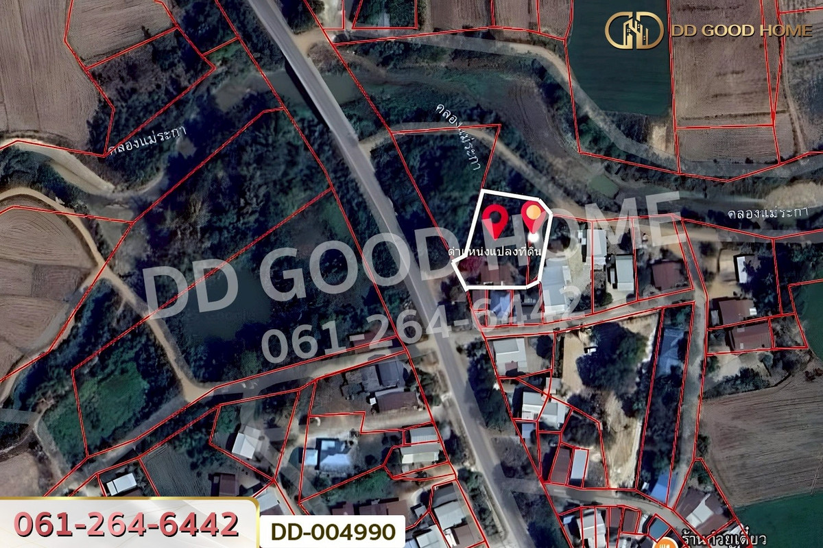 For SaleLandKamphaeng Phet : DD-004990 Land with buildings in Phran Kratai, 1 rai 76 sq.w., Kamphaeng Phet