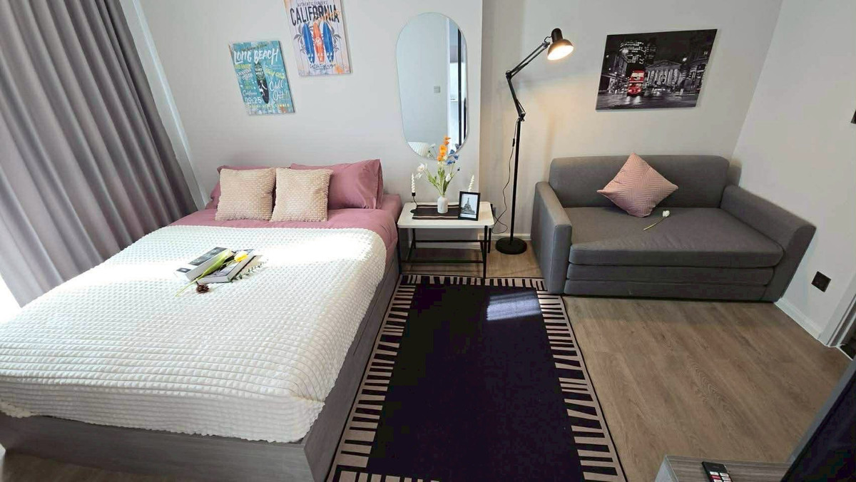 ให้เช่าคอนโดรามคำแหง หัวหมาก : 👻❤️Modiz Rhyme Ramkhamhaeng❤️👻 1 Beds 1 Baths, Rental 13,500 Baht