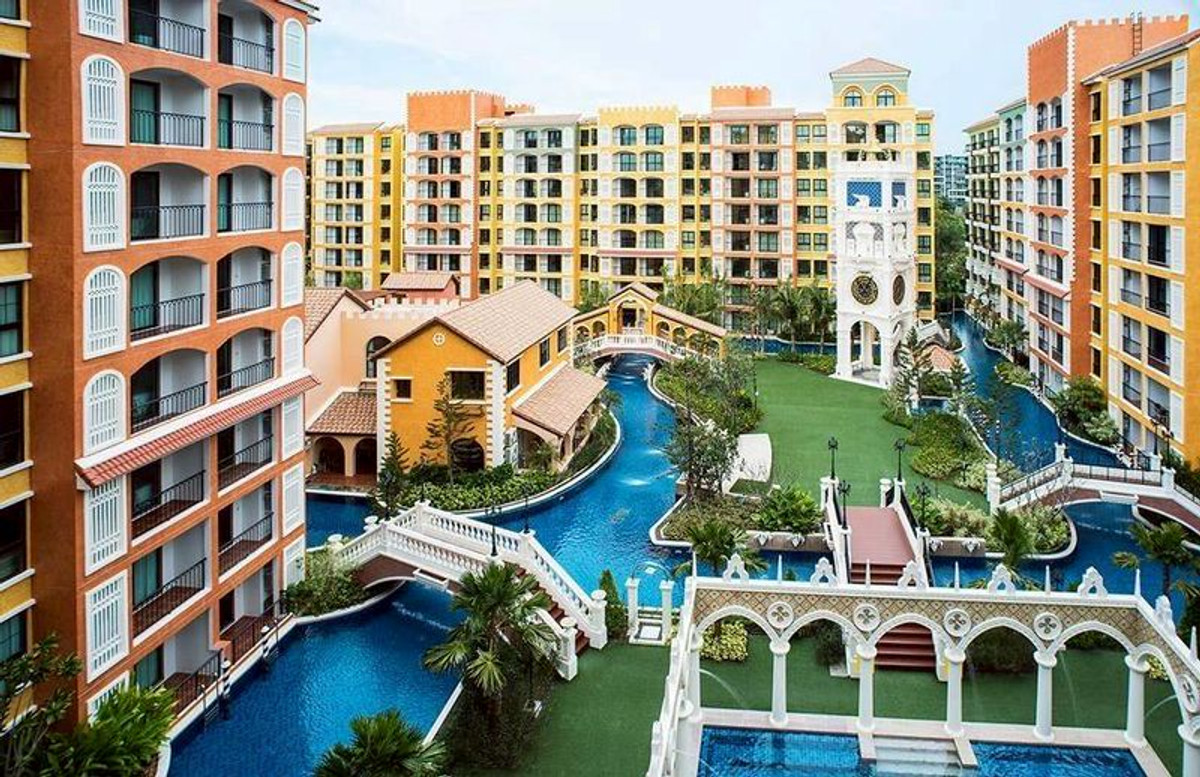 For SaleCondoPattaya, Bangsaen, Chonburi : Venetian Signature Condo Resort Pattaya, size 33 square meters, 1st floor, next to the pool, Na Jomtien Subdistrict, Sattahip District, Chonburi Province