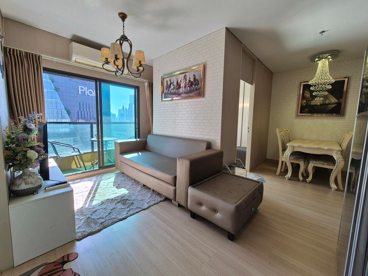 For RentCondoRama9, Petchburi, RCA : ✅️( Actual room picture! ) 2 Bedrooms 42 sqm. Lumpini Suite Phetchaburi-Makkasan, near MRT Phetchaburi and Airport Link.