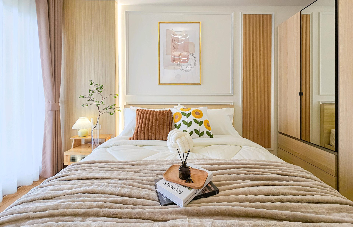 For SaleCondoBangna, Bearing, Lasalle : K-6674 Beautiful room, newly decorated, open view, ready to move in, City Home Srinakarin, near Sikarin Hospital.